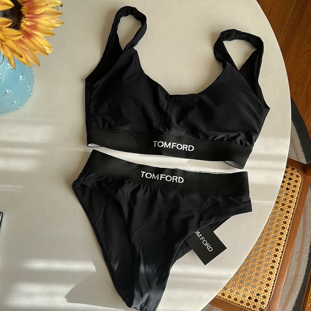 Tom Ford Black Womens Sporty Bikini Set NWT